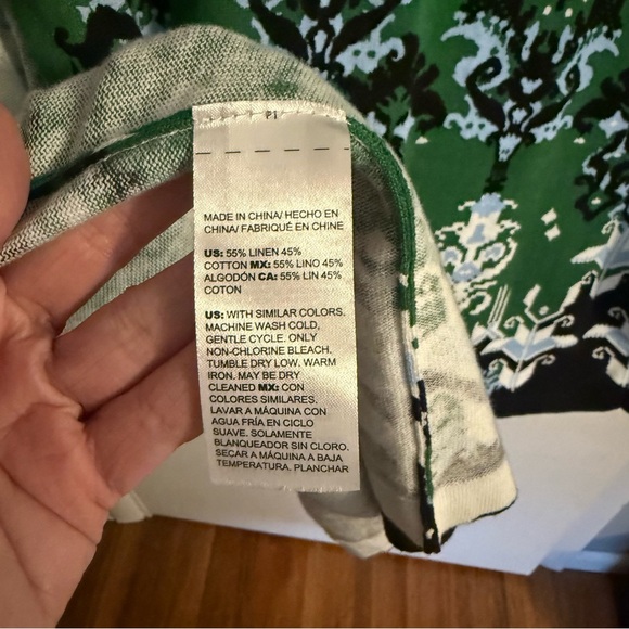 Chico’s Linen-Blend Ikat Jacquard Kimono. Size 3. XL - Picture 7 of 7